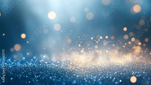 Wallpaper Mural Abstract Blue and Gold Glitter Bokeh Background Torontodigital.ca