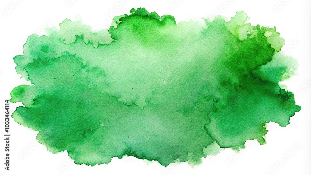 Close-up of green watercolor blot Close-up of green watercolor blot