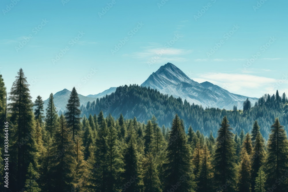Pine trees landscape mountain outdoors. Pine trees landscape mountain outdoors.