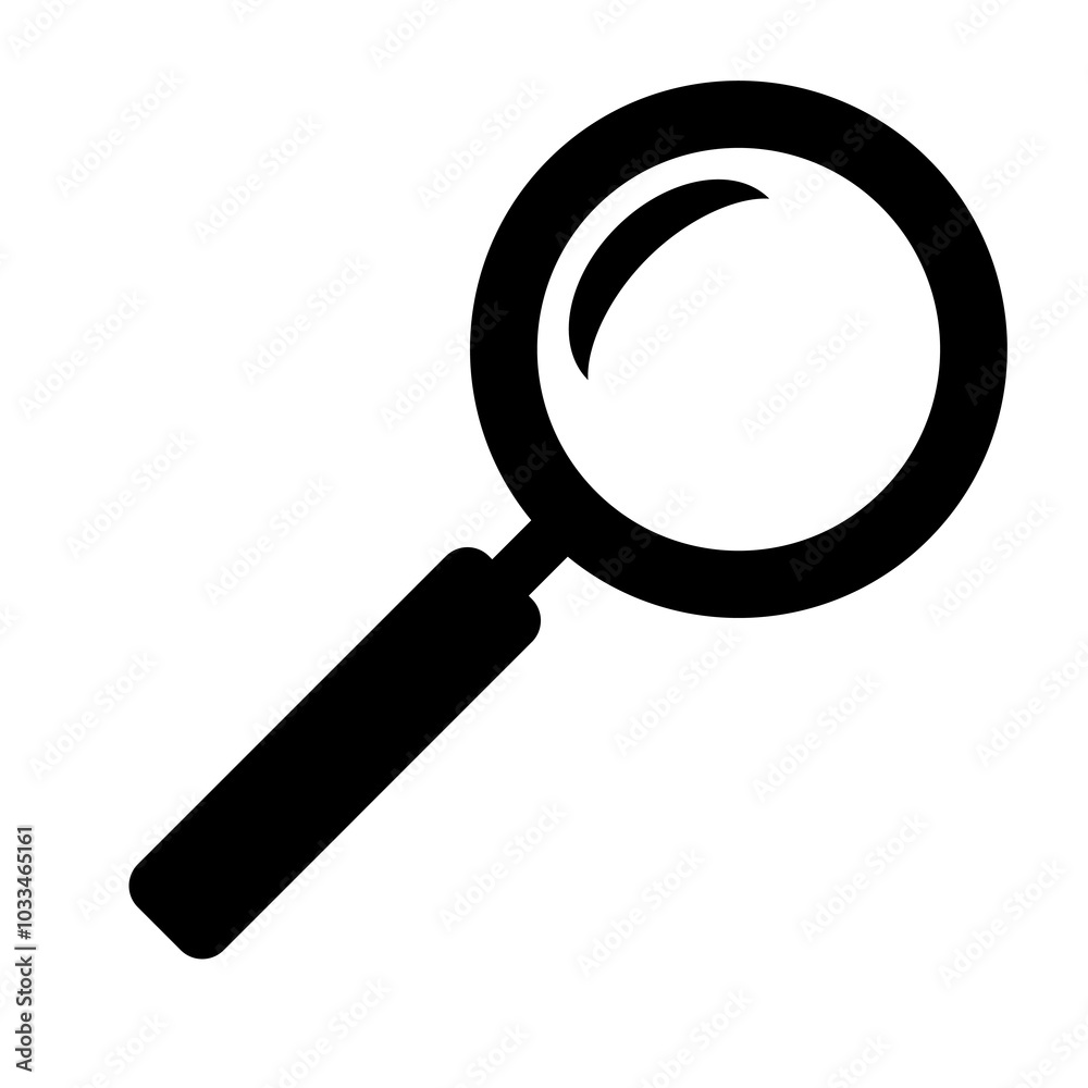 Magnifying glass icon, Search icon vector Illustration isolated on white background Magnifying glass icon, Search icon vector Illustration isolated on white background