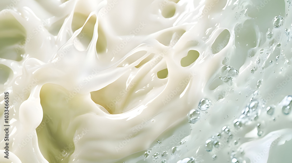 Close-up when you pour milk into a cup. Generative AI Close-up when you pour milk into a cup. Generative AI