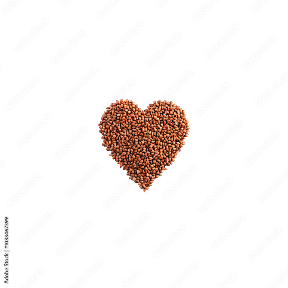 Rosematta rice medium reddish brown grains crisp heart shape with subtle shadows Food and culinary Rosematta rice medium reddish brown grains crisp heart shape with subtle shadows Food and culinary