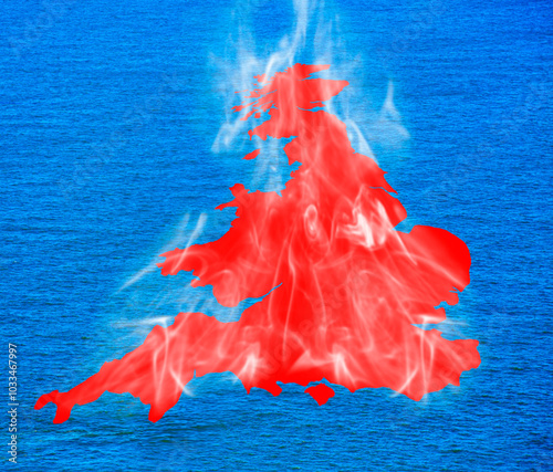 UK heatwave, conceptual illustration