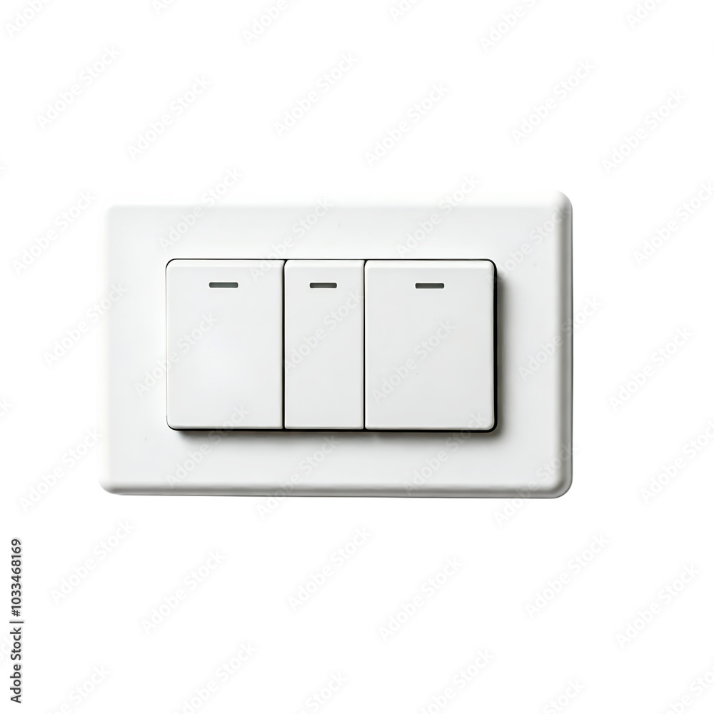 light switch on white wall, Three white switches isolated on gray background PNG light switch on white wall, Three white switches isolated on gray background PNG