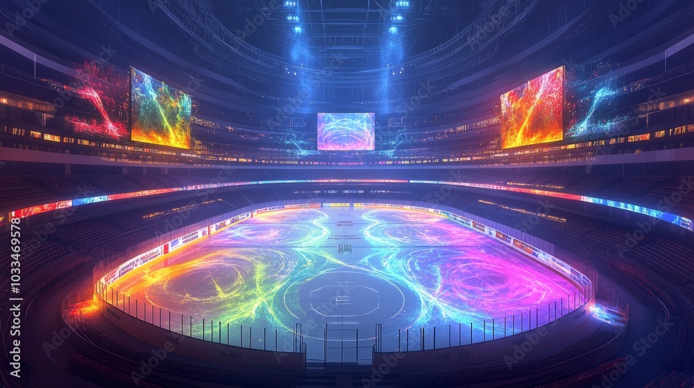 Quantuminspired hockey arena split into parallel goal scenarios Quantuminspired hockey arena split into parallel goal scenarios
