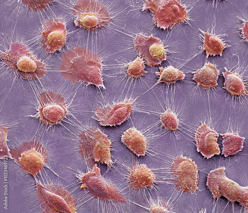 Vaginal cancer cells, SEM