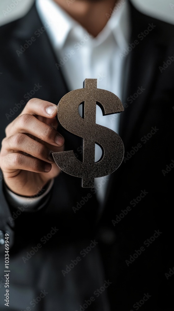 Dollar Sign Held by Business Professional Dollar Sign Held by Business Professional