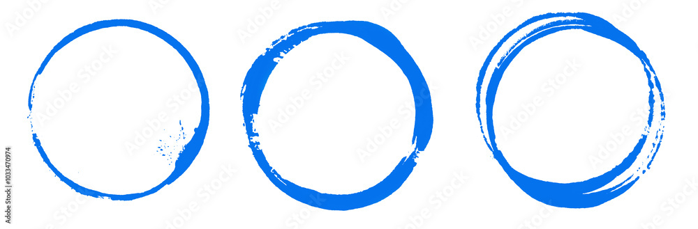 3x Kreis Umrandung in blau als Hintergrund 3x Kreis Umrandung in blau als Hintergrund