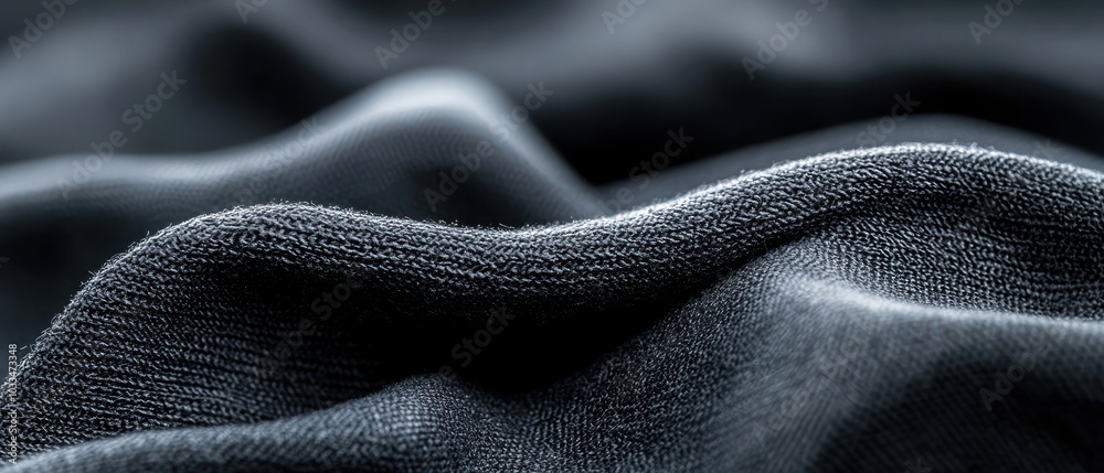A close-up view of soft, textured black fabric displaying elegant waves and folds, highlighting its material and richness. A close-up view of soft, textured black fabric displaying elegant waves and folds, highlighting its material and richness.