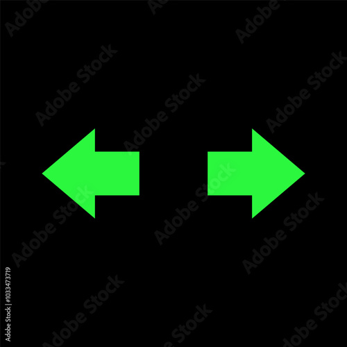 Car Turning Signal Sign. Vector Illustration. 