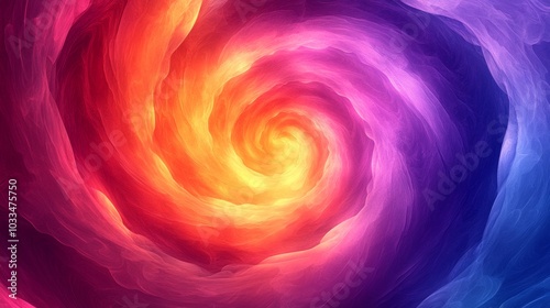 Abstract Spiral Background with Vibrant Color Gradient