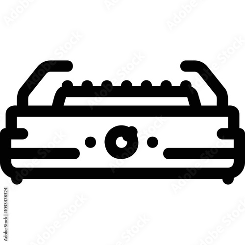 Simple vector icon gas burner