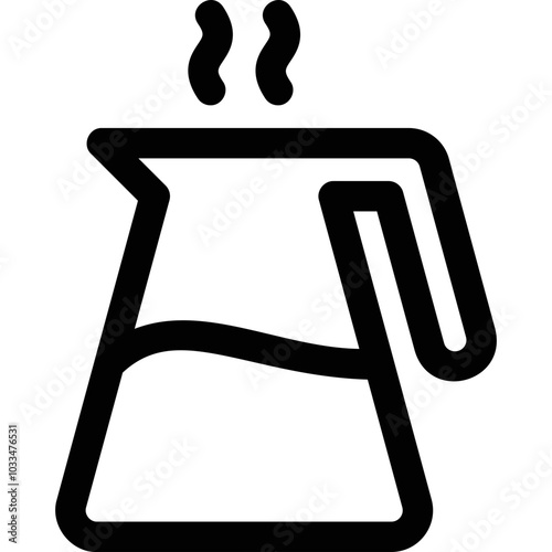 Simple vector icon teapot glass