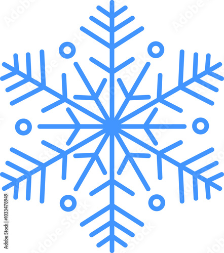 Snowflake icon. Line art illustration of snowflake icon. Snowflake icon transparent. svg or png. Snowflake shape. Christmas Vector image. Outline
