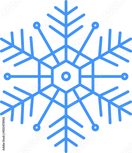 Snowflake icon. Line art illustration of snowflake icon. Snowflake icon transparent. svg or png. Snowflake shape. Christmas Vector image. Outline