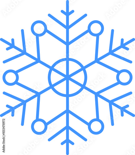Snowflake icon. Line art illustration of snowflake icon. Snowflake icon transparent. svg or png. Snowflake shape. Christmas Vector image. Outline