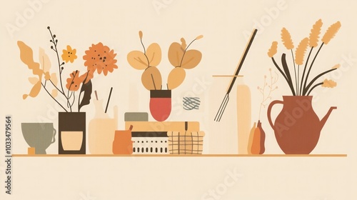 Minimalist Home Decor with Floral Arrangements