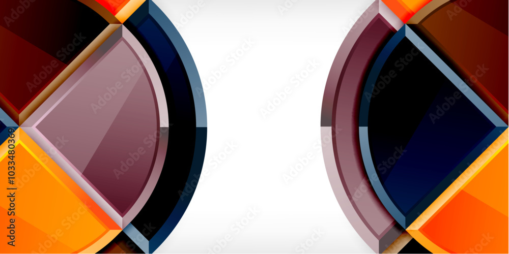 Glossy circles geometric background. Vector Illustration For Wallpaper, Banner, Background, Card, Book Illustration, landing page Glossy circles geometric background. Vector Illustration For Wallpaper, Banner, Background, Card, Book Illustration, landing page