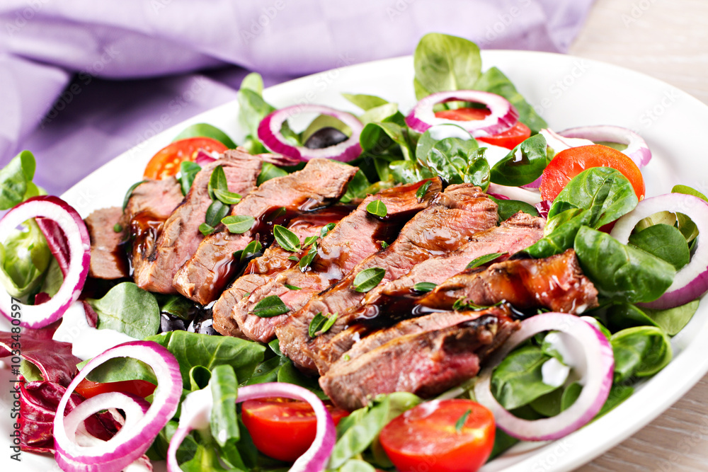 Fillet of beef with salad Fillet of beef with salad