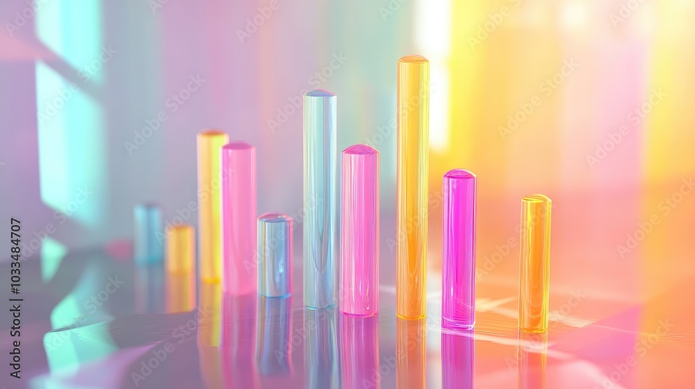 Colorful Abstract Bars on Bright Background Colorful Abstract Bars on Bright Background