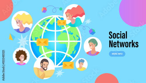 Social media marketing concept. Social network promotion. Online Connection. video conferencing. video call meeting. Discussion of business people. Vector