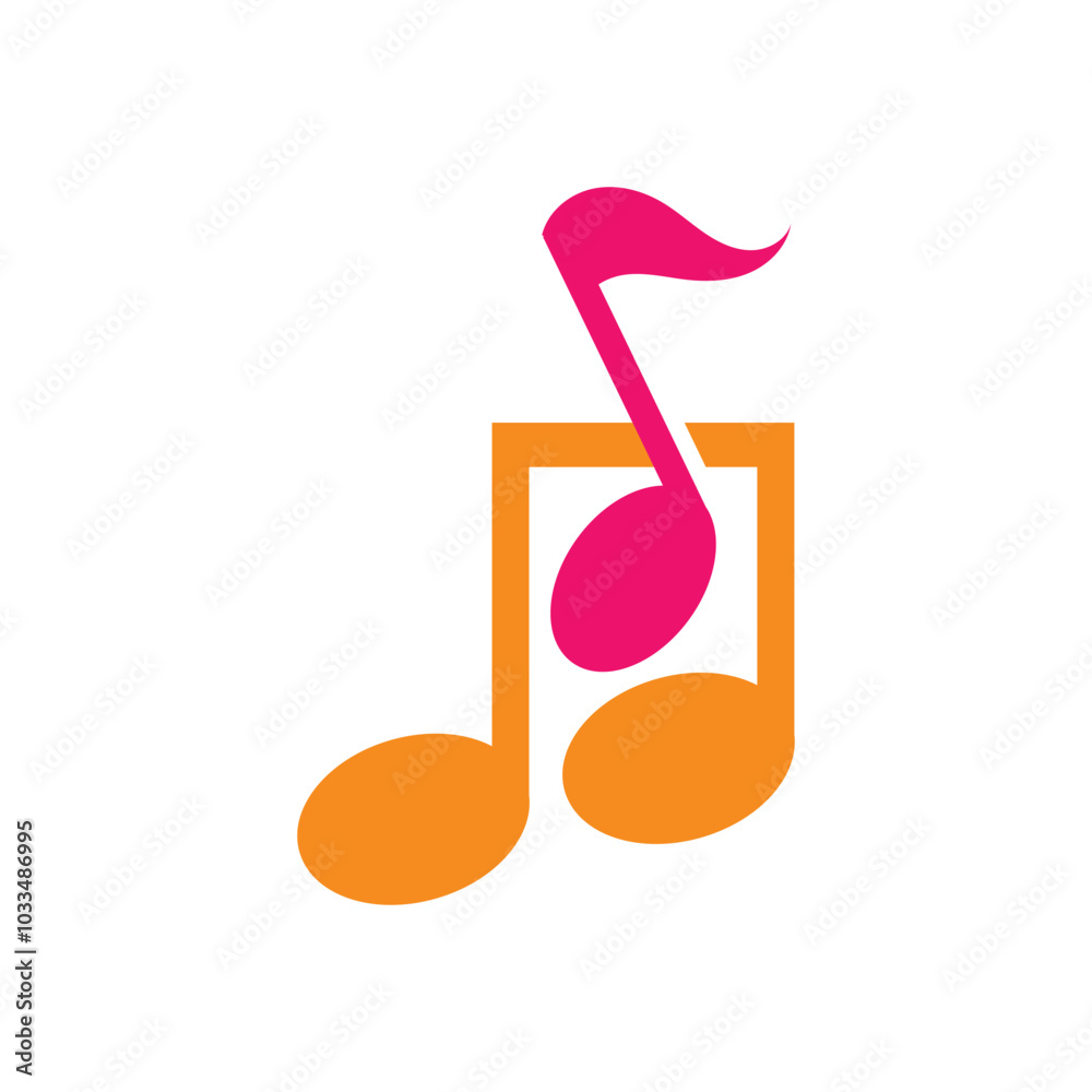 Music note icon logo vector Music note icon logo vector