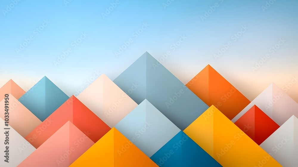 Minimalist geometric pattern with pastel tones as a flat design Abstract background with simple color shapes and textures in a modern elegant and creative digital art style Minimalist geometric pattern with pastel tones as a flat design Abstract background with simple color shapes and textures in a modern elegant and creative digital art style
