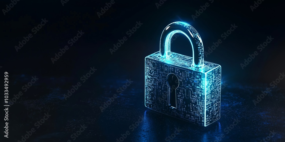 Fototapeta premium Innovative Digital Lock Representing Secure Data Protection