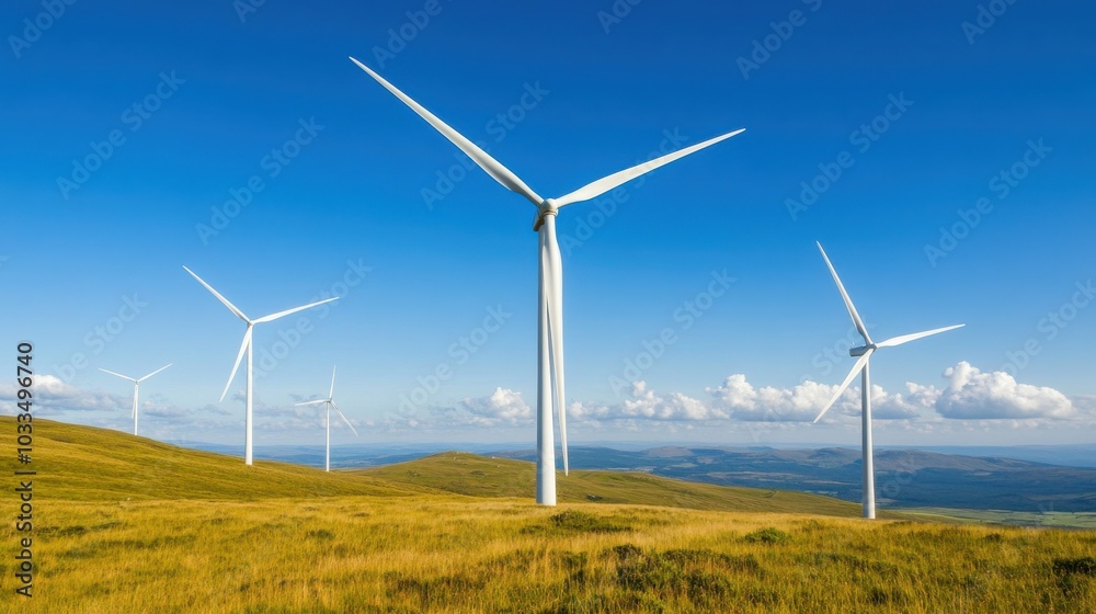 wind farm connected to power station wind farm connected to power station