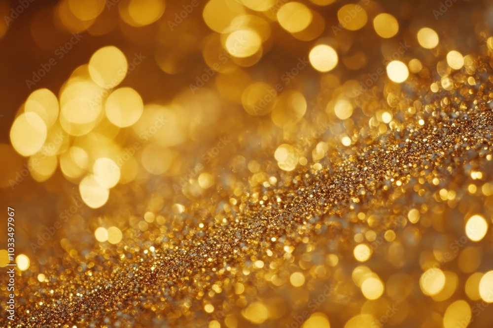 Abstract golden glitter with bokeh lights background. Abstract golden glitter with bokeh lights background.