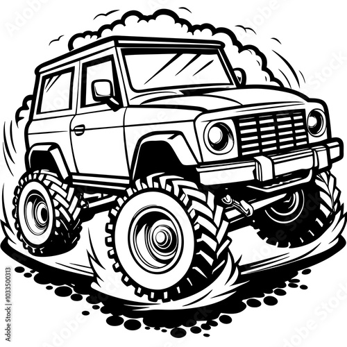 offroad car illustration