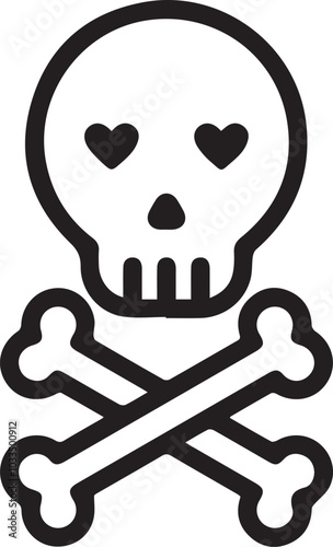 Skull icon symbol vector image illustration 