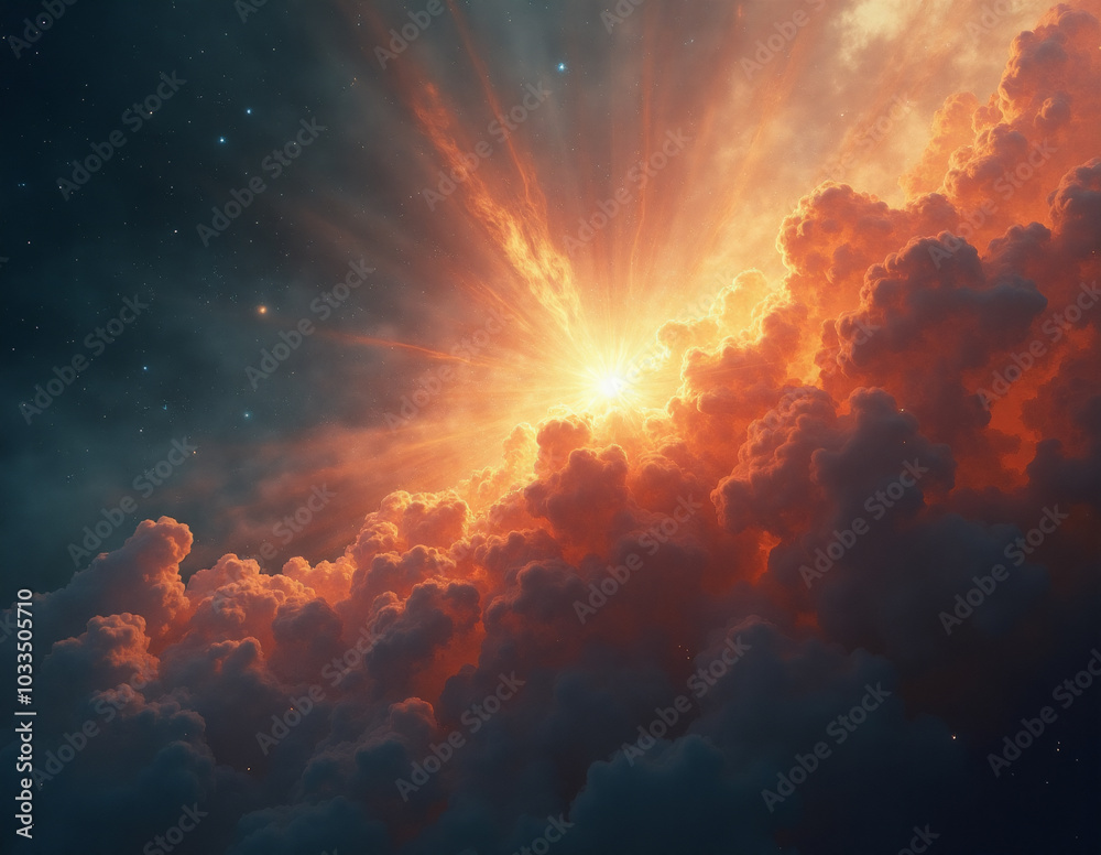 Fototapeta premium Space theme. Generative ai.