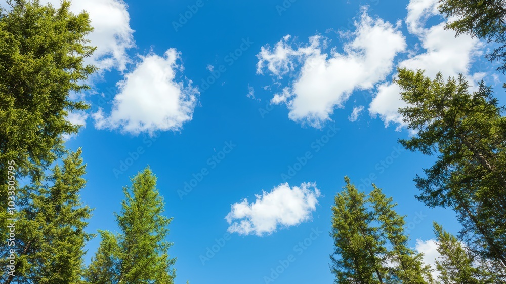Serene forest landscape under a vast sky, perfect for adding your own text or message. Serene forest landscape under a vast sky, perfect for adding your own text or message.