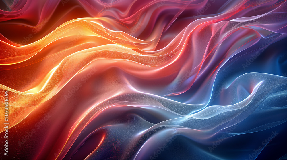Obraz premium Abstract background with waves. Technology presentation design template, brochure or flyer pattern. Web banner