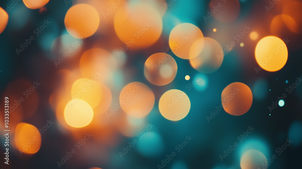 Fototapeta premium Soft Blurred Bokeh Lights for a Minimalist Backdrop