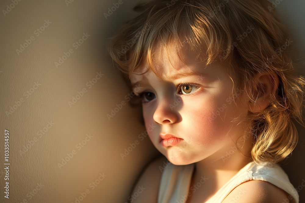 Child in Time-Out Exhibiting Frustration and Anger Child in Time-Out Exhibiting Frustration and Anger