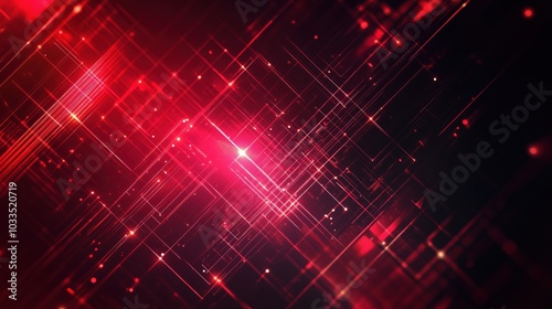 Abstract red light patterns, glowing lines, digital background, vibrant energy