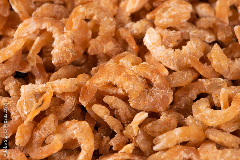 dried shrimp texture background, seafood ingredients. dried shrimp texture background, seafood ingredients.