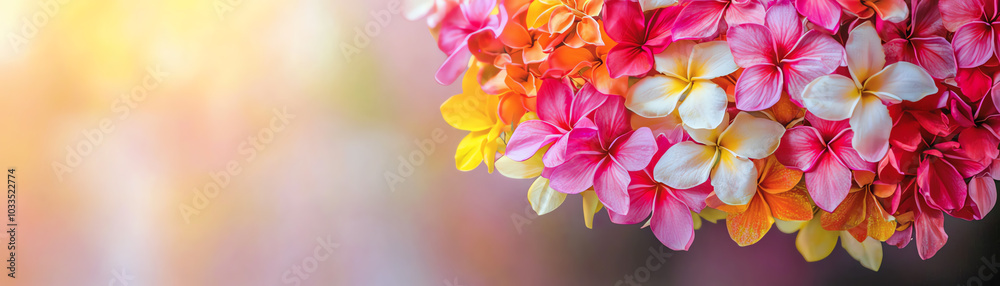 Close-up of a traditional Thai flower garland suspended in air, vibrant colors with a blurred temple background, Thai flower garland in mid-air, Floating floral art. Close-up of a traditional Thai flower garland suspended in air, vibrant colors with a blurred temple background, Thai flower garland in mid-air, Floating floral art.