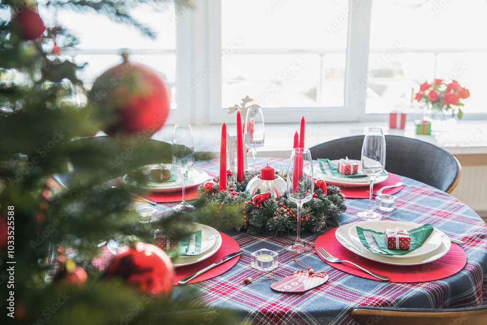 christmas decorated at home