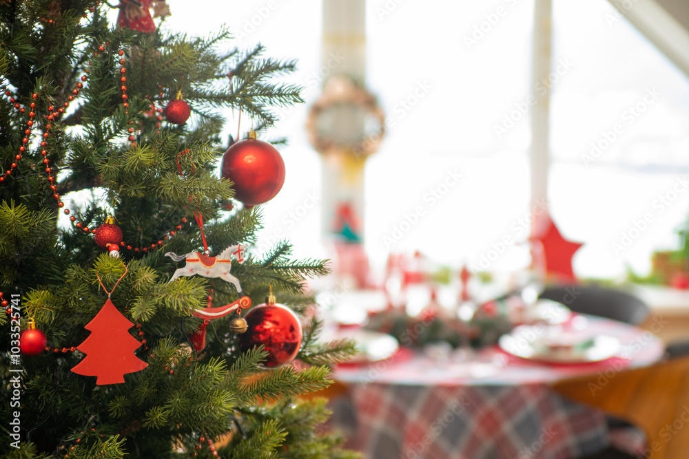 christmas decorated at home