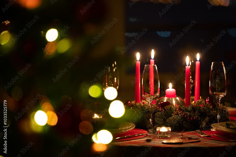 christmas decorated at home
