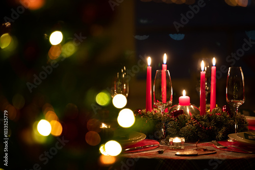 Obraz na płótnie christmas decorated at home w salonie