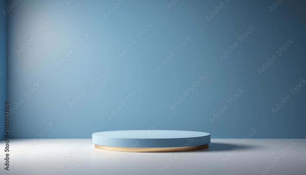 Blue Podium Background for Product Display. Blue Podium Background for Product Display.