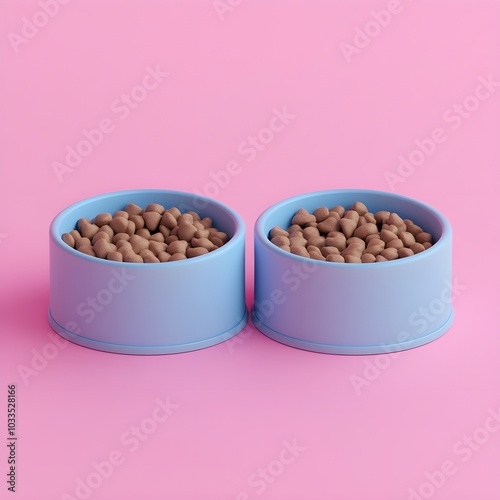 Mockup for cat and dog food bowls that can be personalized.