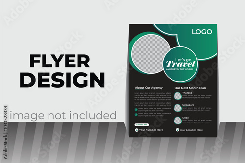 Modern flayer template for travel and traveling. new flayer design and marketing, advertisement, travel,.