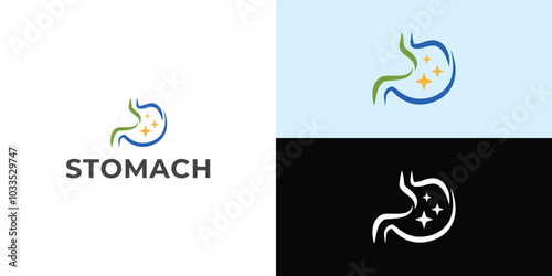 stomach logo. Simple vector logo design for medical human health.