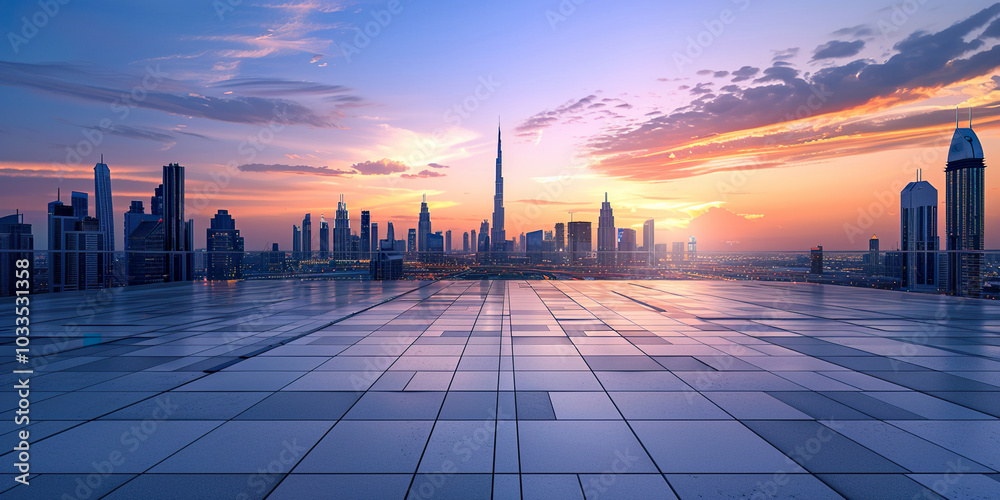 Building rooftops and city skyline
Building rooftops and city skyline