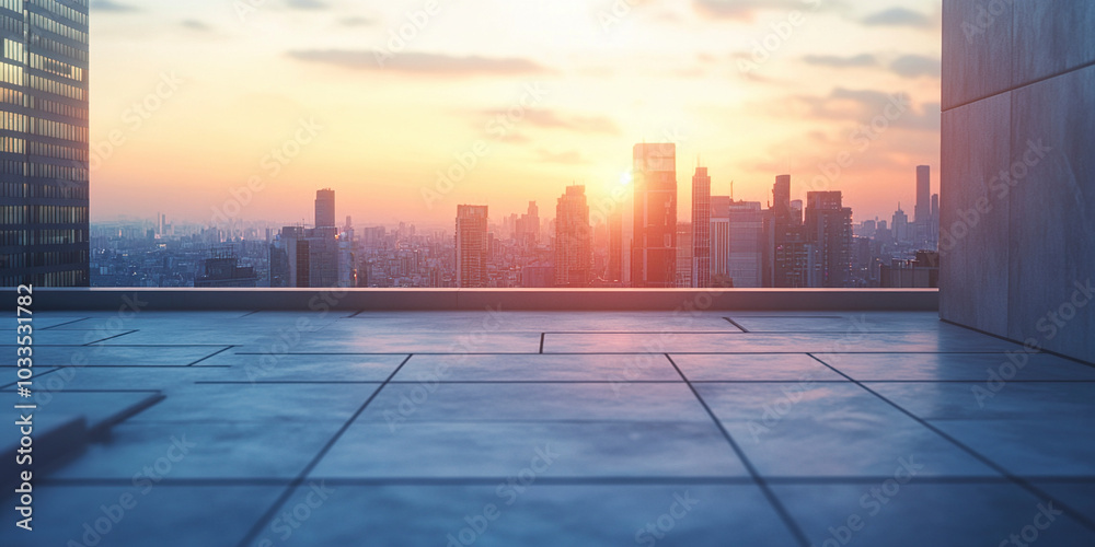 Building rooftops and city skyline
Building rooftops and city skyline